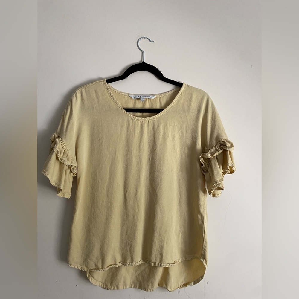 Yellow Blouse with ruffles